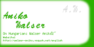 aniko walser business card